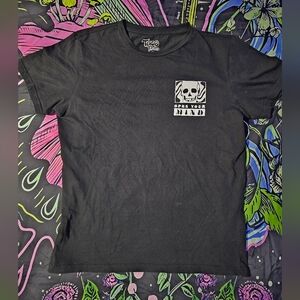 Graphic Taco Tuesday Brand 'Open Your Mind' White Colorway T-Shirt _ Size Large